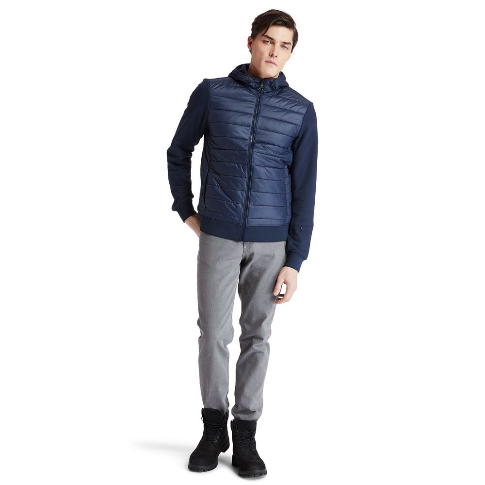 Chaquetas Timberland Hombre Mt. Cabot Hybrid Azul Marino - Chile WXO-618297